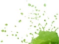 Green Liquid Splashing and Falling Royalty Free Stock Photo