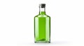 Green Liquor Bottle Isolated On White Background Stock Photo