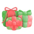 red green gift box Royalty Free Stock Photo