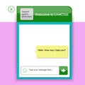 The green live chat window