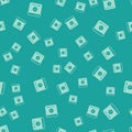 Green Live streaming online videogame play icon isolated seamless pattern on green background. Vector