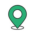 Green Location Map Pin Vector for GPS Navigation and Travel Apps