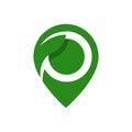 green location pin maps symbol gps logo design vector template illustrations