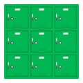 Green lockers. Gym or school furniture Royalty Free Stock Photo