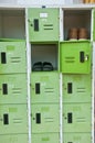 Green lockers Royalty Free Stock Photo