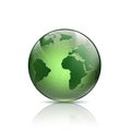 Green logo Earth. Royalty Free Stock Photo