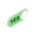 Green long round button YES icon Royalty Free Stock Photo