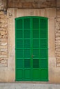 Green Louvered Door Royalty Free Stock Photo