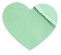 green love or heart shape paper sticker Royalty Free Stock Photo