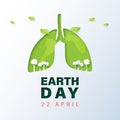 07.Green lung with earth day concept