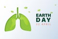 05.Green lung with earth day concept Royalty Free Stock Photo