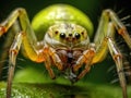 Lynx spider with fly  Made With Generative AI illustration Royalty Free Stock Photo