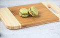 Green macaron cookies