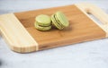 Green macaron cookies Royalty Free Stock Photo
