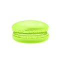 Green macaroon realistic vector illustration