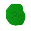 Green Magic runes icon isolated on transparent background.