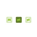 Green mail icon simple concept design