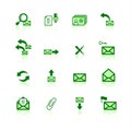 Green mail icons