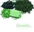 Green make-up eyeshadows Royalty Free Stock Photo