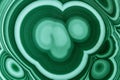 Green malachite stone texture. Macro.Malachite is a mineral, basic copper carbonate. Forms green masses of drip-like shape with a Royalty Free Stock Photo