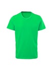 Green male t-shirt isolated on white