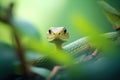 green mamba amidst green foliage