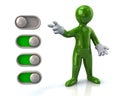 Green man and toggle switches