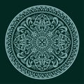 Green Mandala Vintage Design