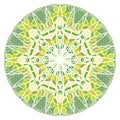 Green mandala for energy and power obtaining, mandala for meditation training