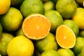 Green mandarin at fruit market