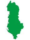 Green Map of European Country of Albania