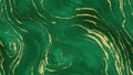 Green marble abstract acrylic background. Marbling artwork texture. Agate ripple pattern. Gold powder. Royalty Free Stock Photo