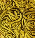 Green marble abstract acrylic background. Marbling artwork texture. Agate ripple pattern. Gold powder. Fluid, glitter. Royalty Free Stock Photo