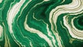 Green marble abstract acrylic background. Marbling artwork texture. Agate ripple pattern. Gold powder. Royalty Free Stock Photo