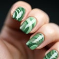 Green Marble Nail Design With White Details - Fujifilm Natura 1600 Inspired
