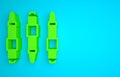 Green Marker pen icon isolated on blue background. Felt-tip pen. Minimalism concept. 3D render illustration Royalty Free Stock Photo