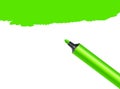 Green marker pen spot isolated on a white background. Scribble stain artistic artwork Royalty Free Stock Photo