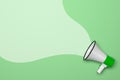 Green marketing communication concept with megaphone Royalty Free Stock Photo