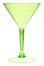 Green martini glass on white Royalty Free Stock Photo