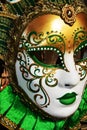 Green mask and decorations, Venice, Italy Royalty Free Stock Photo