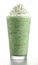 Green matcha milk shake