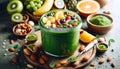 Green matcha smoothie, Ai generated image Royalty Free Stock Photo