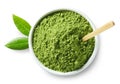 Green matcha tea powder Royalty Free Stock Photo