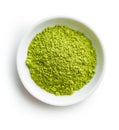 Green matcha tea powder. Royalty Free Stock Photo