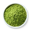 Green matcha tea powder Royalty Free Stock Photo