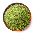 Green matcha tea powder Royalty Free Stock Photo