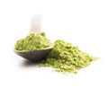 Green matcha tea powder. Royalty Free Stock Photo