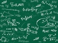 Green math school blackboard