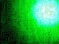 Green matrix abstract numbers background