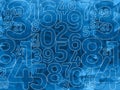 Green matrix abstract numbers background Royalty Free Stock Photo